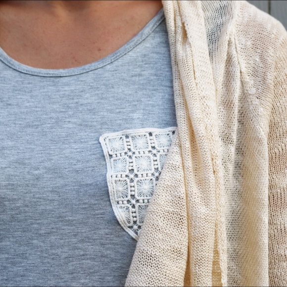 beige open cardigan - Picture 4 of 4